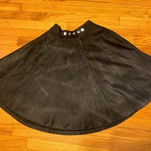 Black Suede Skirt